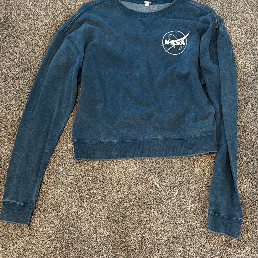 Women's Navy NASA Crew Neck Sweater
